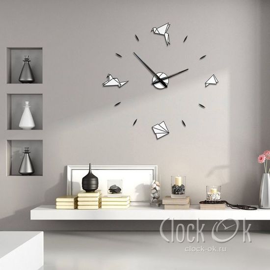 Настенные 3D часы Origami