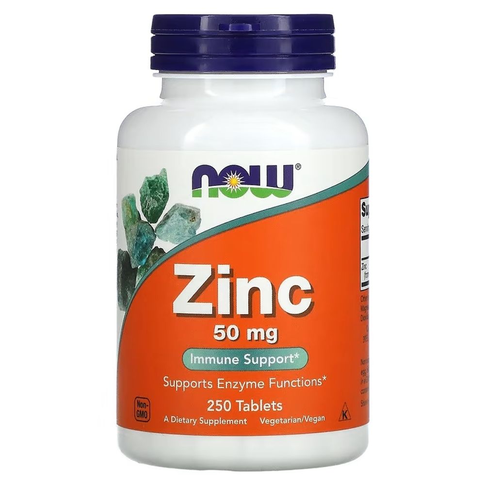 Now Foods, Zinc, 50 mg, 250 Tablets / Цинк
