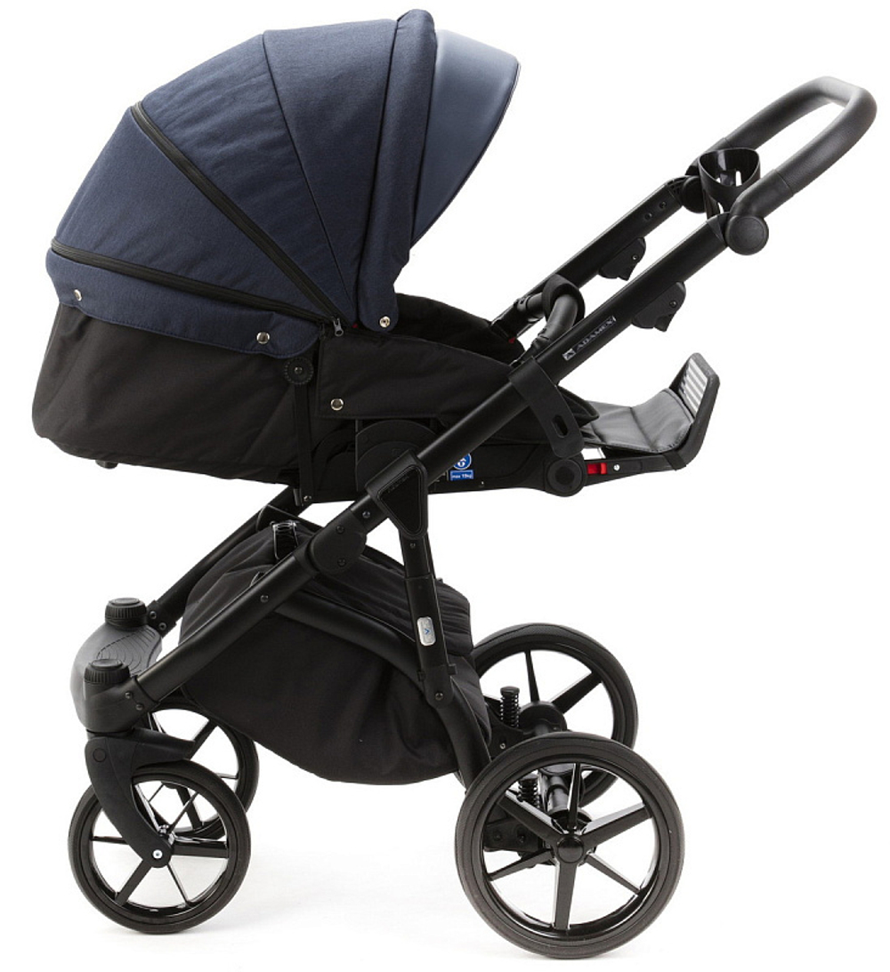 Детская коляска Adamex Nola 2 в 1 N-PS44 (Т.СИН.+ т.СИН. КОЖА)