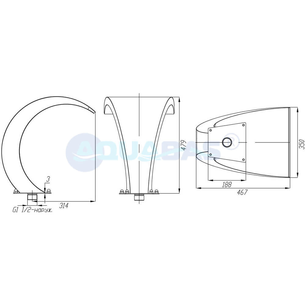 ВК.35 Водопад "Кобра мини 350" (без закладной)