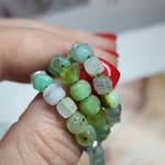 Хризопраз, бусина куб в огранке, 5мм, цена за нить 19см