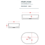 Раковина Artceram ATELIER ATL002 05 00 накладная 60 см, цвет белый матовый