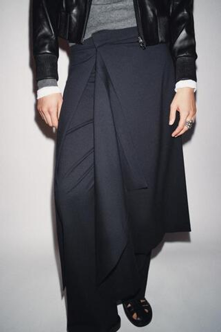 ZARA БРЮКИ-ПАРЕО — ZW COLLECTION, МОРСКОЙ ТЕМНО-СИНИЙ