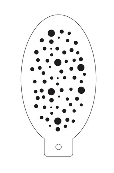 Трафарет для аквагрима овальный "Круги"  7 на 13 см