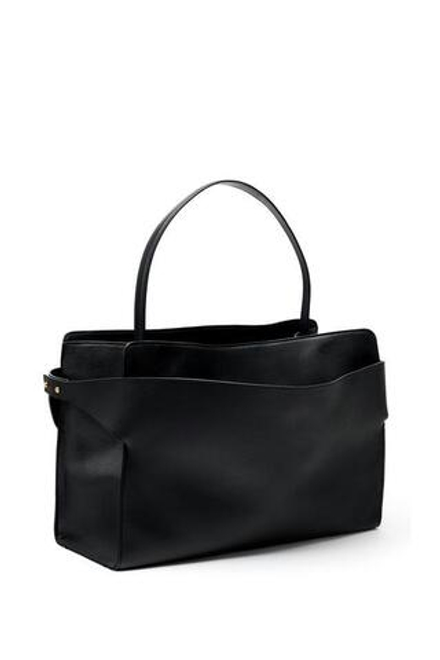 ZARA КОЖАНАЯ СУМКА-ТОУТ - LIMITED EDITION, ЧЕРНЫЙ