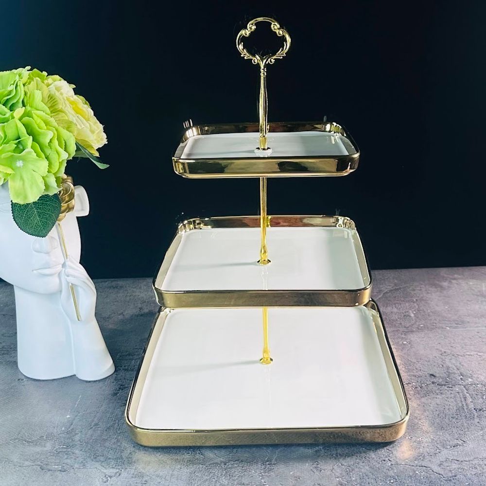 Lenardi 122-043 Трехъярусная этажерка MULTICOLOR в под.уп.(х6)Фарфор