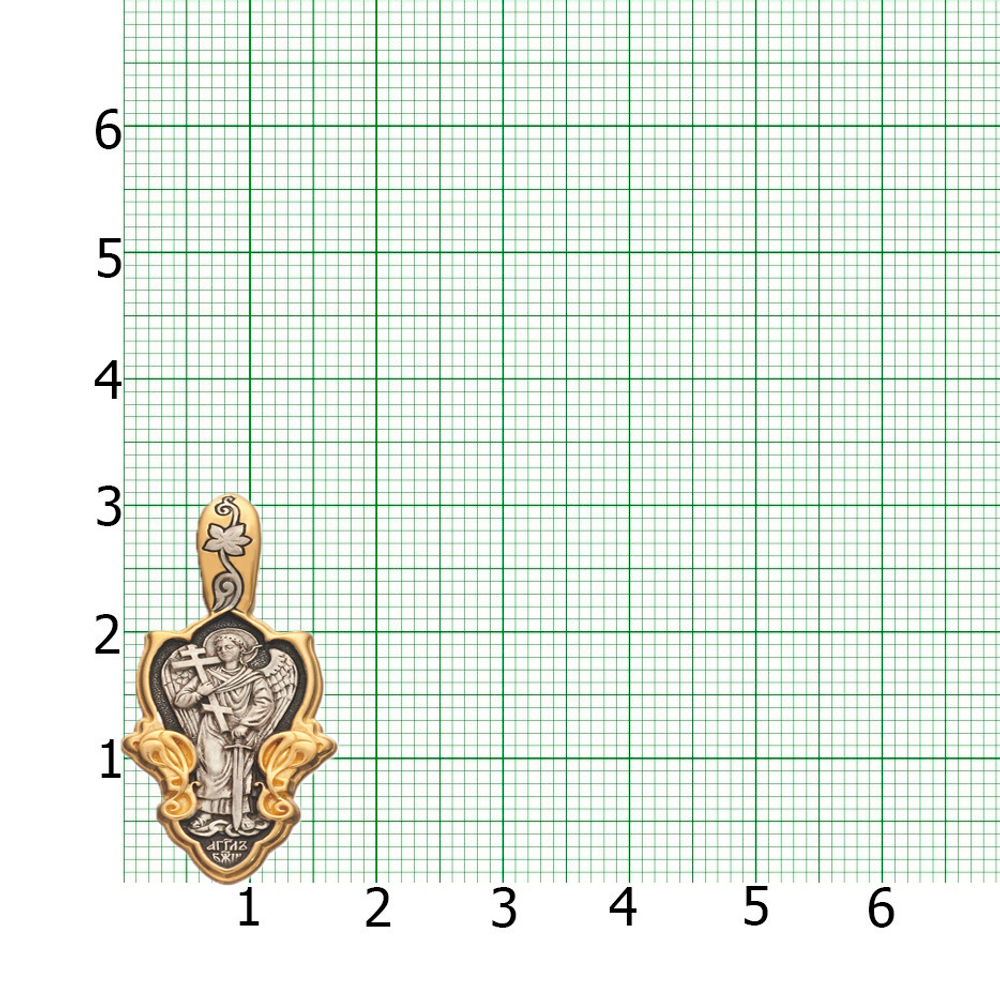 АРГО Подвеска с образом Святого Ангела Хранителя из серебра 925 пробы с позолотой