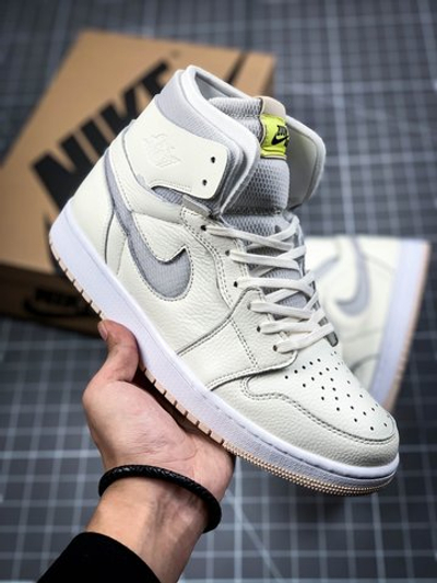 AIR JORDAN 1 HIGH ZOOM PEARL WHITE SAIL/PEARL WHITE/WHITE/LIGHT VOLTAGE YELLOW
