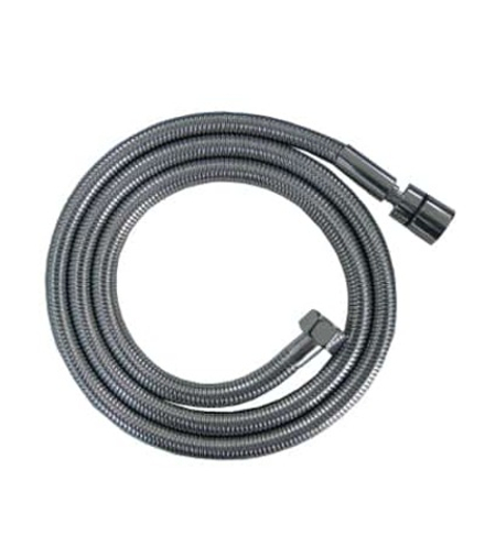 LE8035S Аксессуары Шланг душевой двухзагибный  растяжной от 1,5 м до 1,8 м, TURN-FREE, сталь хром