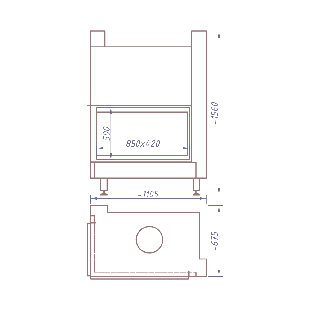 КАМИННАЯ ТОПКА CFL 850G (STAV)