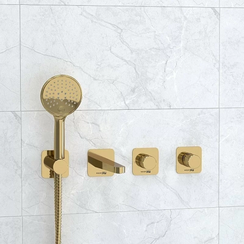 Смеситель для ванны WasserKRAFT Ems SET2860 золото