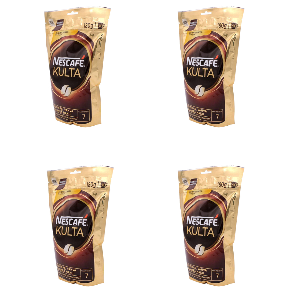 Кофе растворимый Nescafe Kulta, 180 г пакет (Нескафе) х 4 шт