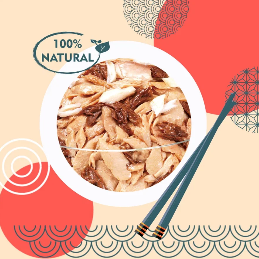 Влажный корм-лакомство для кошек Inaba Ciao Kinnodashi 0,06кг Тунец Магуро и тунец Кацуо с палтусом влажный корм для взрослых кошек. В комплекте 5 упаковок