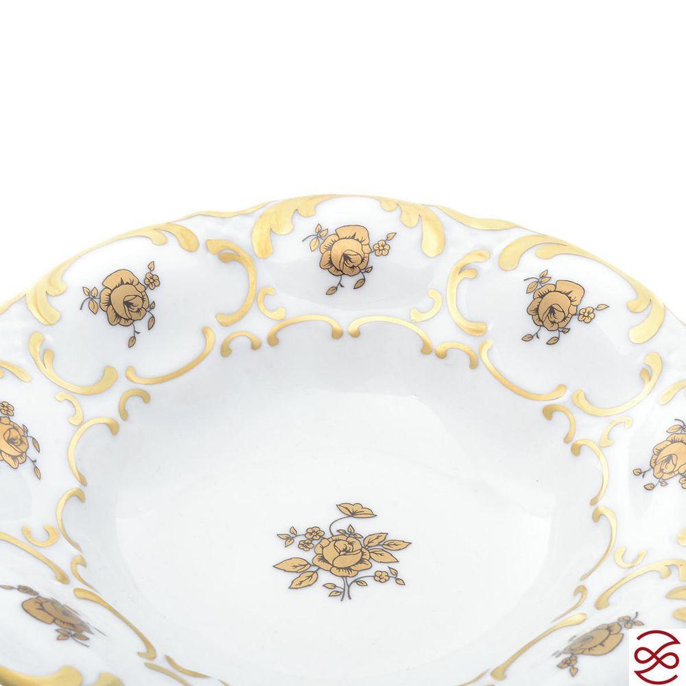 Конфетница Queen's Crown Золотая роза 18 см