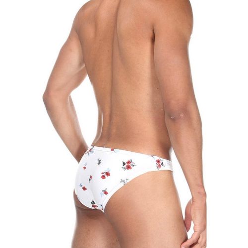 Мужские трусы слипы белые с принтом DARKZONE DZN6475