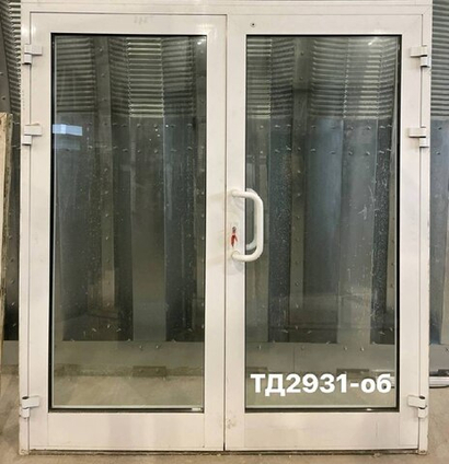 Дверь Алюминиевая Б/У 215(в) х 195(ш) Входная