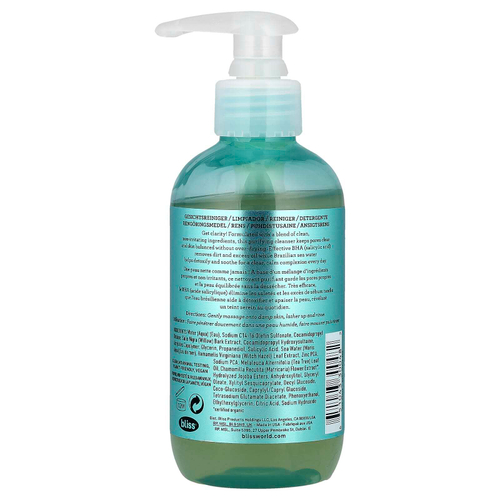Bliss, Clear Genius™, очищающее средство с бутилоксианизолом и бразильской морской водой, 190 мл (6,4 жидк. унции)