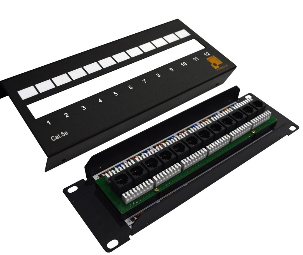 Патч-панель  Lanmaster LAN-PPF12U5E/W