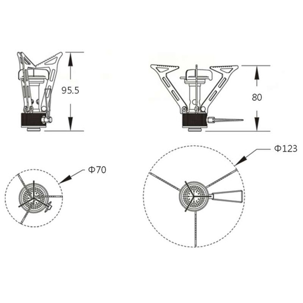 Tramp горелка туристическая складная TRG-042 (сталь, алюминий)