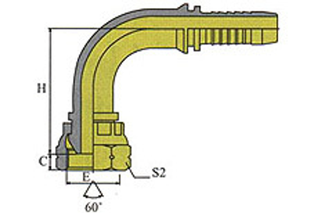 Фитинг DN 12 BSP (Г) 5/8 (90)