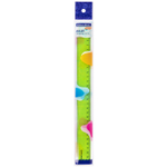 Линейка пластиковая 30 см BRAUBERG "FRUITY" тонированная ассорти (24 штуки в упаковке)