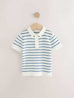 Поло вязаное для мальчика Next AA9-494, Белый, Синий