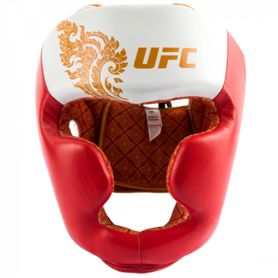 UFC Premium True Thai Шлем для бокса, цвет белый/красный, размер XL