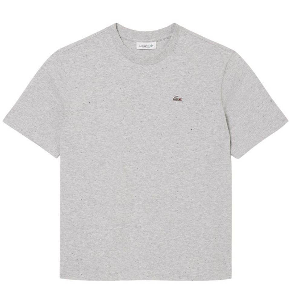Женская теннисная футболка Lacoste Organic Cotton - grey