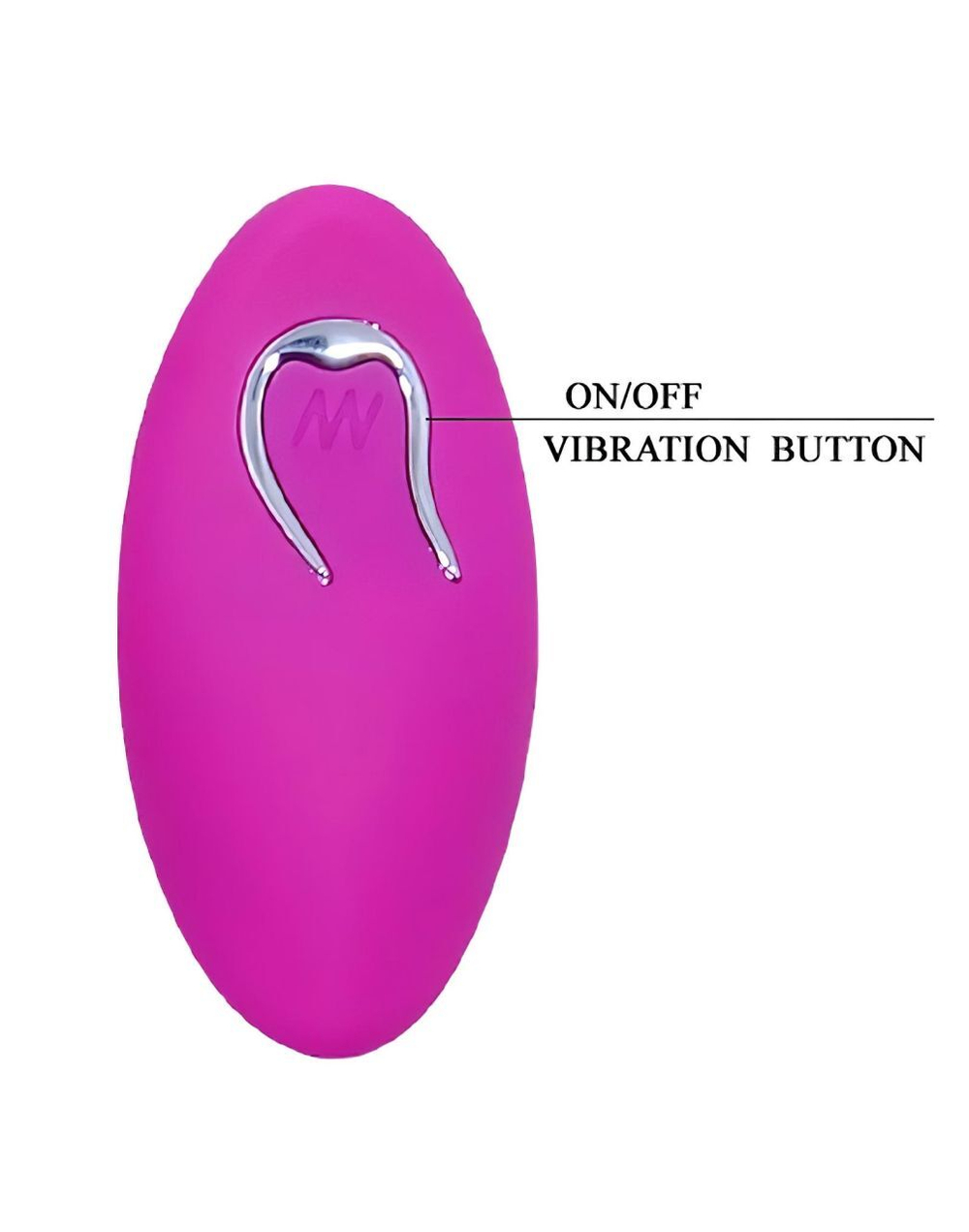 Лловое перезаряжаемое виброяйцо с пультом ДУ