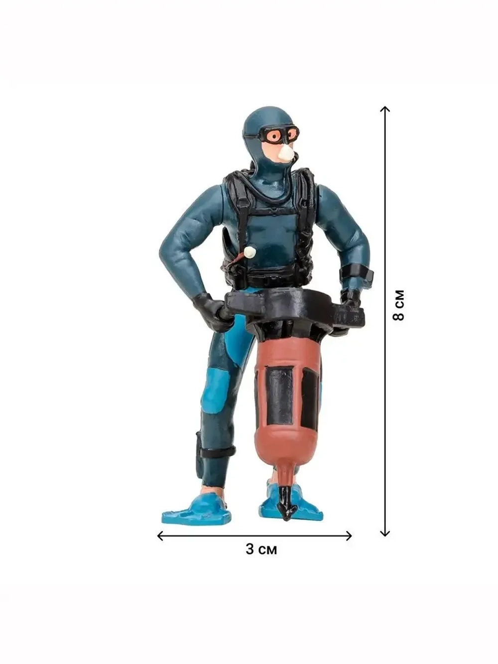 Игрушки фигурки в наборе морские животные (акула, тюлень, дайвер и др)