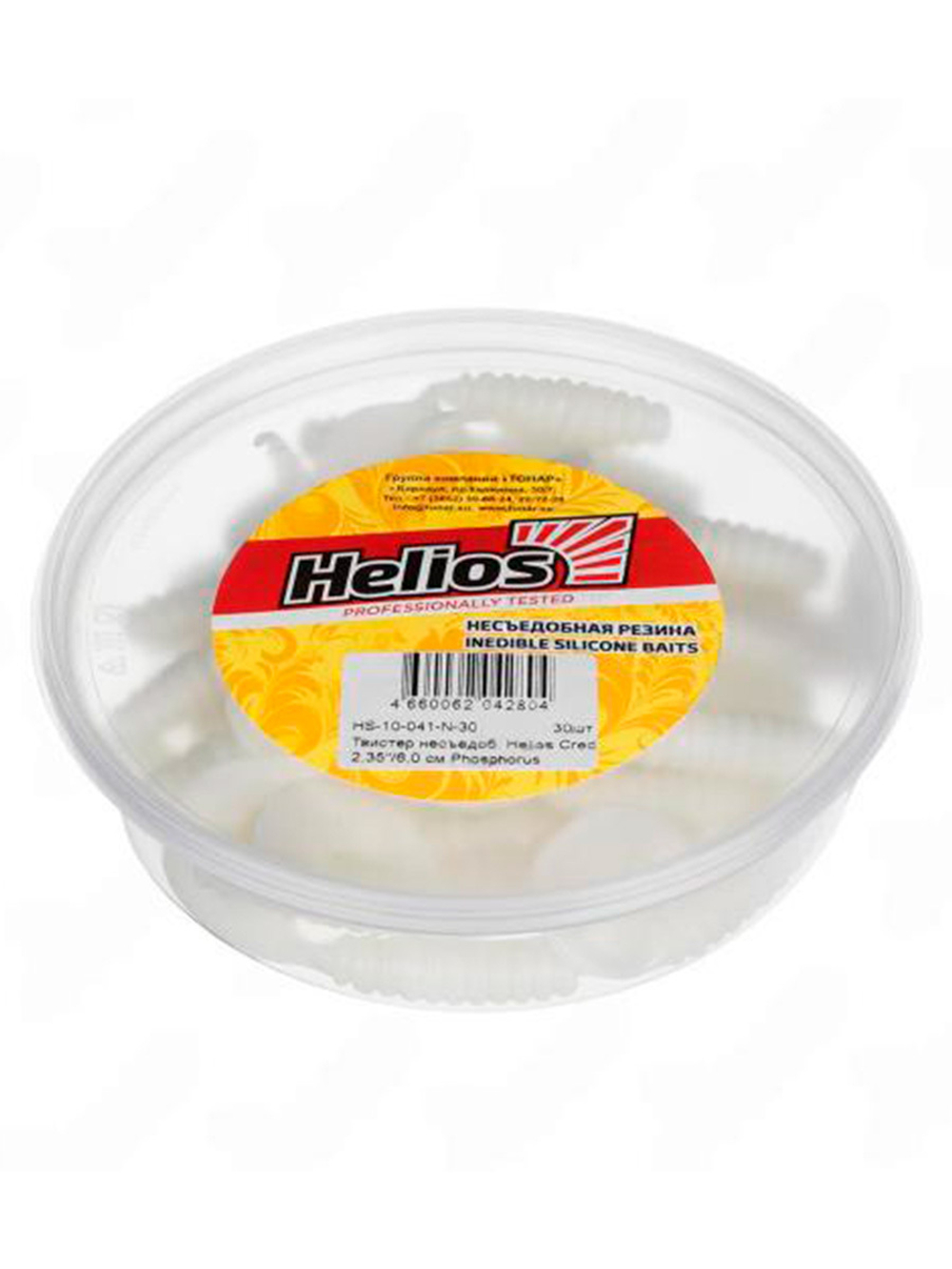 Твистер несъедобный Helios Credo 2,35"/6,0 см Lime 30шт. (HS-10-008-N-30)