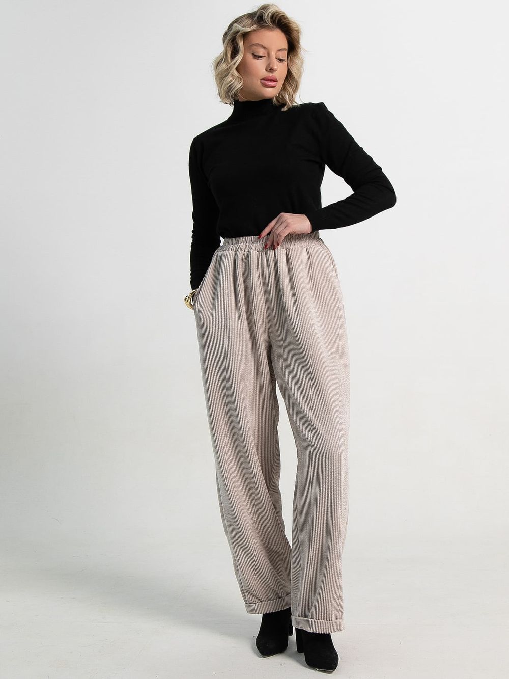 Брюки Городской ритм (молочные) Б15262-9М LT Collection