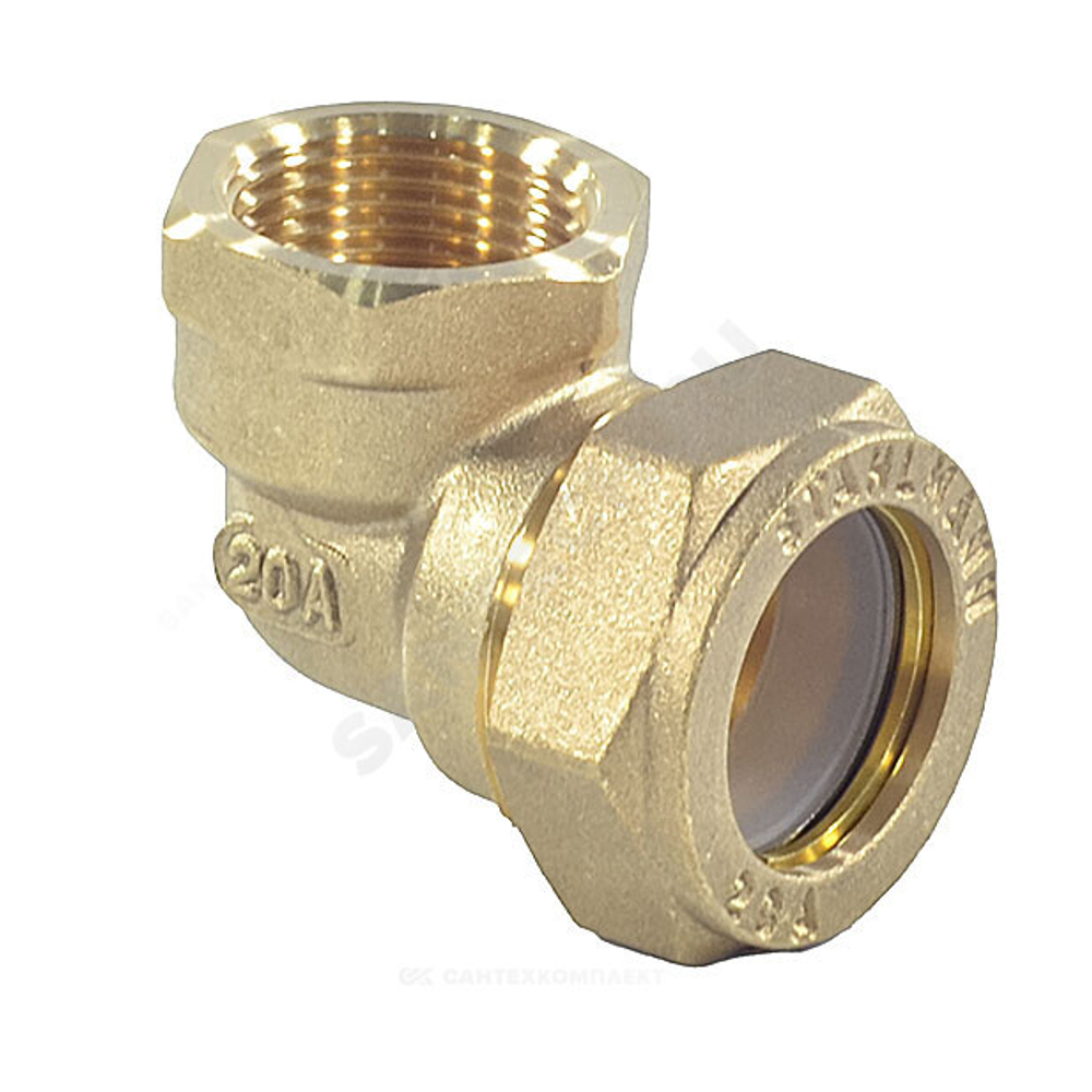 Угольник латунь 90гр 20Aх3/4" обжим/ВР STAHLMANN SEFL2003/4BEF