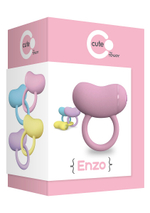 Розовое виброкольцо на пенис ENZO COUPLES RING