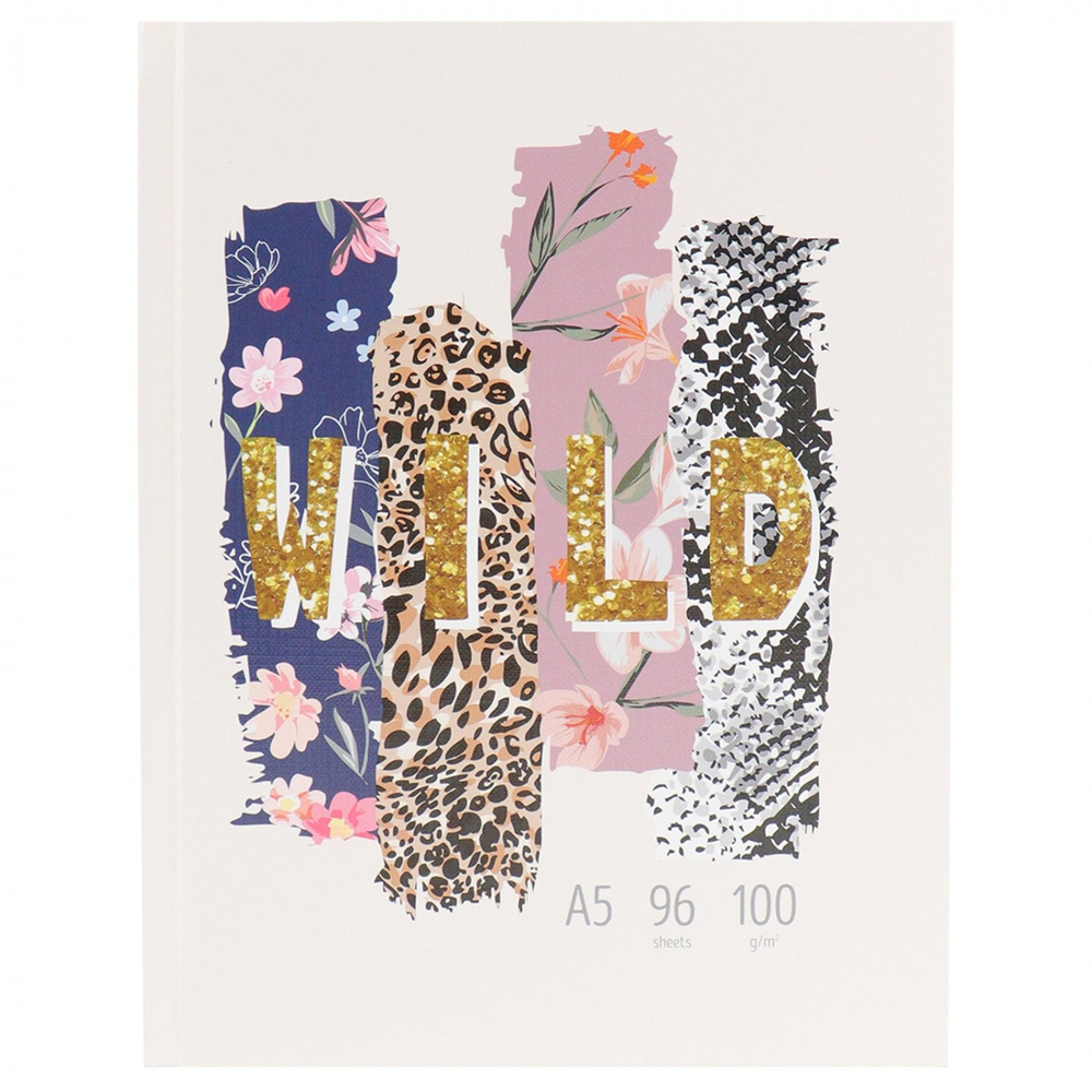 Скетчбук А5 96л., "Wild", 100г/м2, Миленд, 7БЦ, глянц. лам., лен