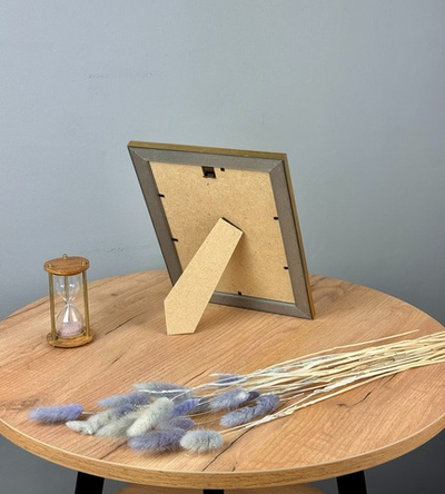 Фоторамка пластиковая 15х21 см, золотой, фактура трещины, арт. 1521.677203