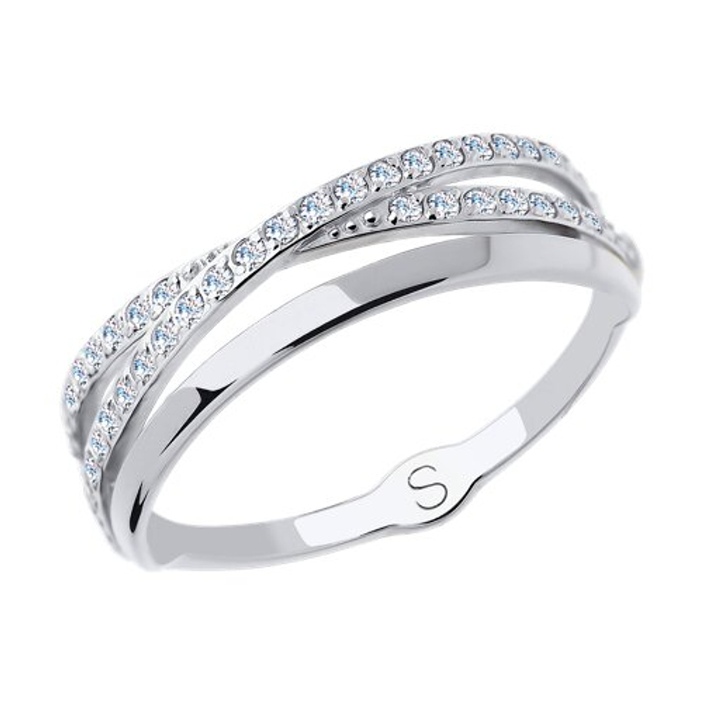 Кольцо из золота с фианитами