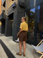 Рубашка Anthropologie горчичный