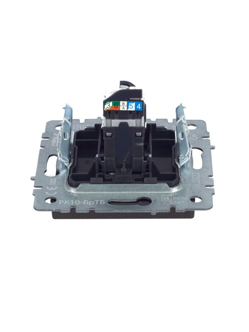 Розетка компьютерная СП RJ45 кат.5E BRITE РК10-БрТБ механизм бронза IEK BR-K10-1-K45
