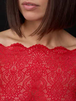 03-251 Кружево эластичное 23 см, красный 100