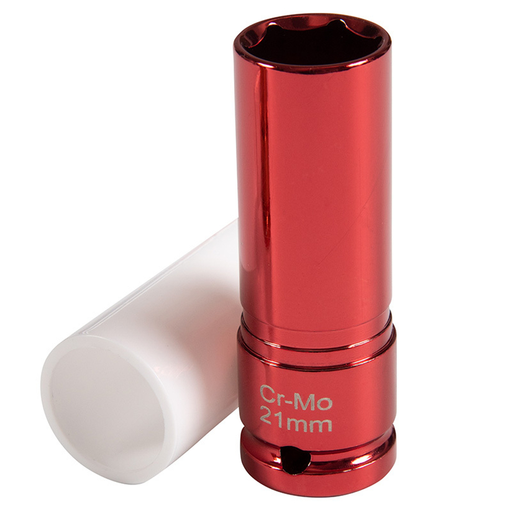 AFFIX (AF00645121) Головка торцевая ударная глубокая 1/2", 21 мм, тонкостенная, пластиковая защита