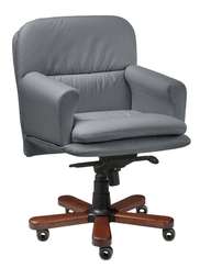 Кресло для руководителя Faust B серая кожа
