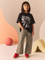 Джинсы широкие для девочки Next B83-530, Коричневый