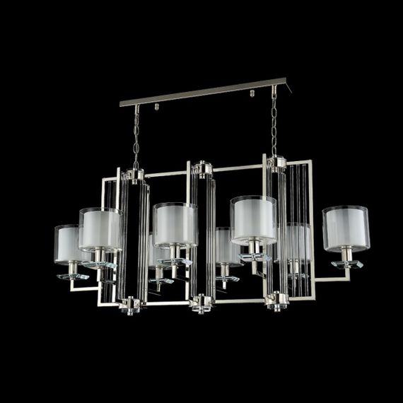 Подвесная люстра Crystal Lux Nicolas SP8 L1000 Nickel/White