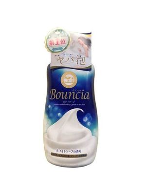 COW BRAND "Bouncia" Жидкое увлажняющее мыло для тела "Взбитые сливки" с гиалуроновой кислотой и коллагеном, аромат свежести, 500 мл.