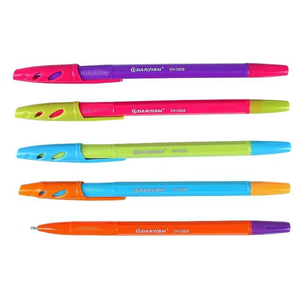 Ручка шарик. на масл.основе 0,7мм. синяя, корпус цветной (Darvish)