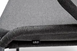 "Венето" обеденная группа на 6 персон со стульями "Милан", каркас темно-серый, роуп темно-серый