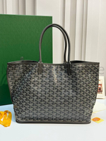 Графитовая двухсторонняя сумка шоппер Anjou GM Maison Goyard