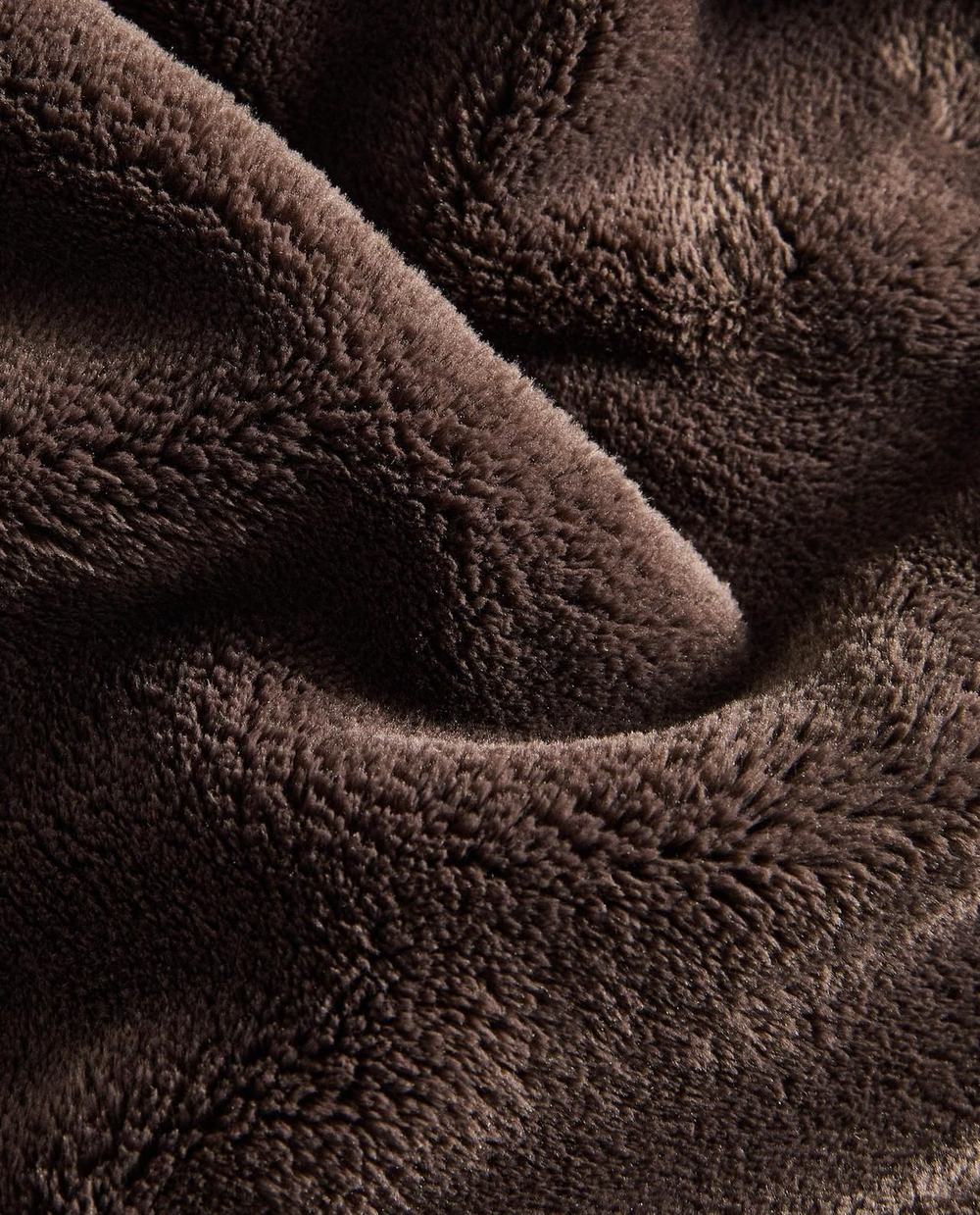 Zara Home - Флисовый плед, коричневый, 240x260 см