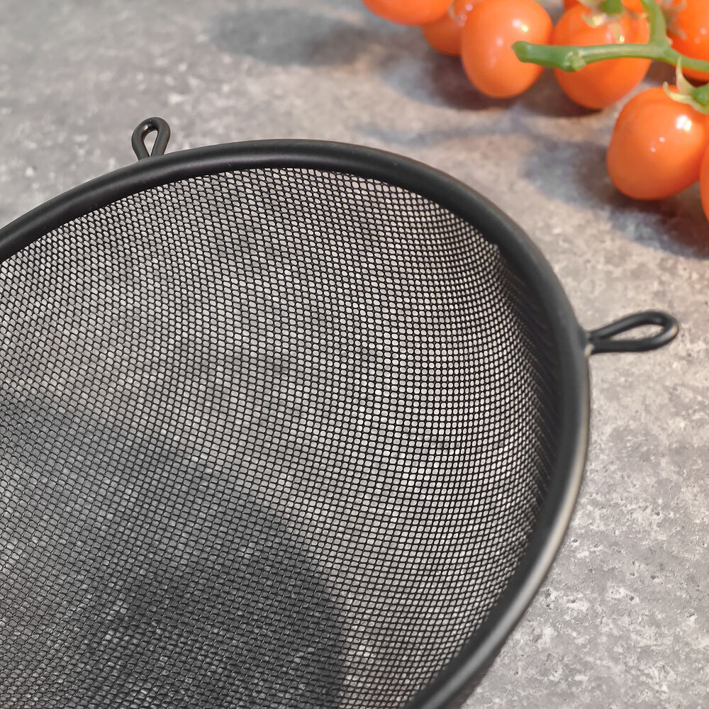 Сито-дуршлаг 18см металл "Farina", цвет черный
